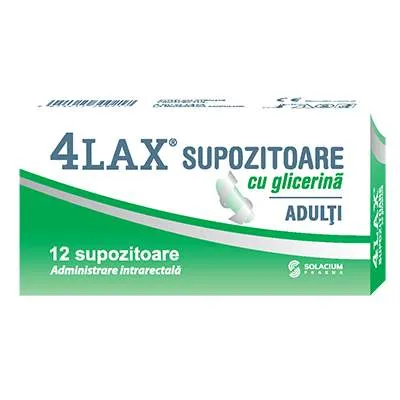 LABORMED 4LAX GLICERINA ADULTI SUPOZITOARE 12BUC