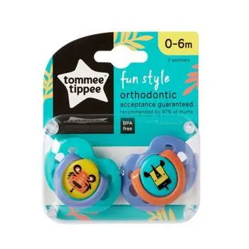 Suzete ortodontice de zi FUN, 2 bucati, Tommee Tippee