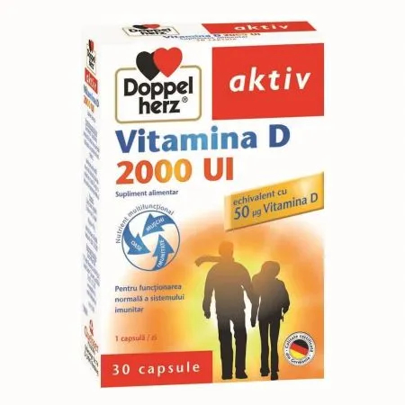 Vitamina D 2000 UI  Aktiv, 30 capsule, Doppelherz