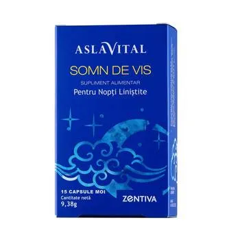 Somn de vis pentru nopti linistite Aslavital, 15 capsule moi, Zentiva