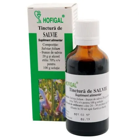 Tinctura de Salvie, 50 ml, Hofigal