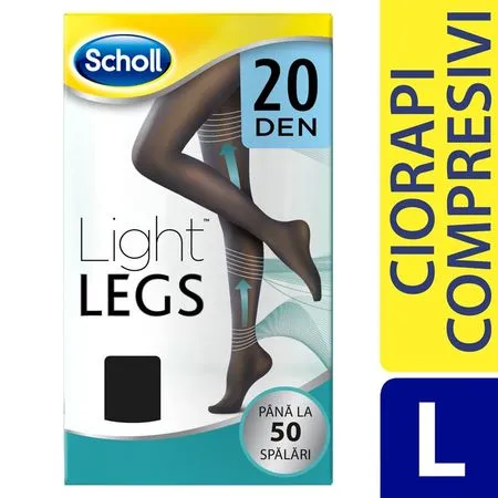 SCHOLL Ciorapi Compresivi LightLegs 20den negru L
