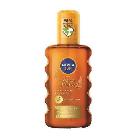 Ulei spray pentru plaja Tropical Bronze, 200 ml, Nivea Sun