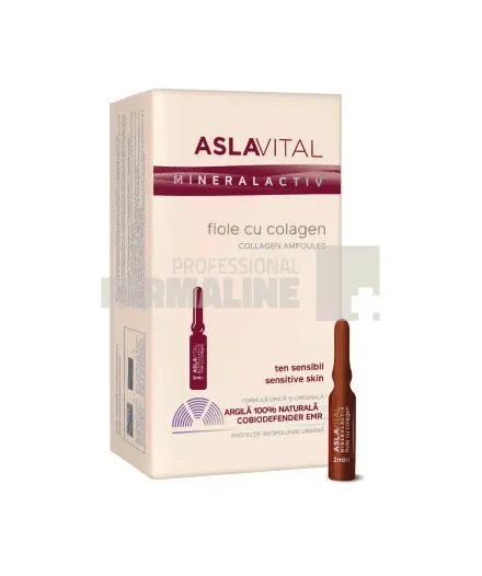 Aslavital Mineralactiv Fiole cu colagen 10 fiole