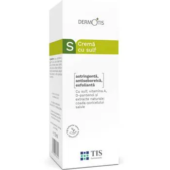 Crema cu sulf DermoTIS, 50ml, Tis Farmaceutic