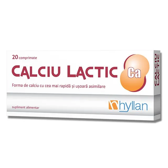 CALCIU LACTIC X 20 COMPRIMATE HYLLAN