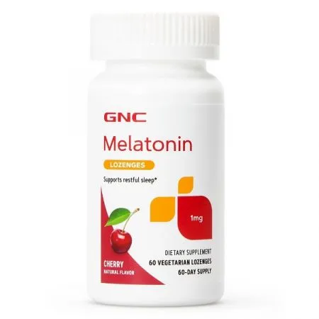 Melatonina cu aroma de cirese 1 mg (135012), 60 tablete, GNC