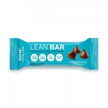 Baton proteic cu aroma de fulgi de ciocolata Lean Bar, 5 x 48g, GNC