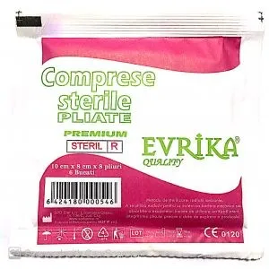 EVRIKA COMPRESE STERILE PLIATE 10CM*8CM