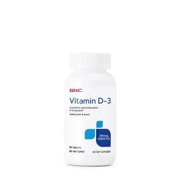 Vitamina D3 1000UI, 180 tablete, GNC