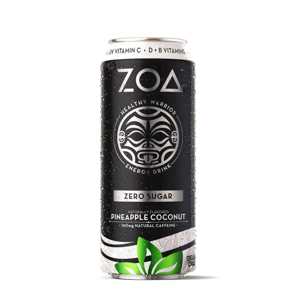 ZOA ENERGY DRING ZERO SUGAR PINEAPPLE COCONUT 473ML