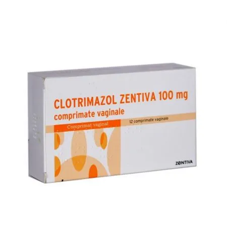 Clotrimazol, 100 mg, 12 comprimate vaginale, Zentiva