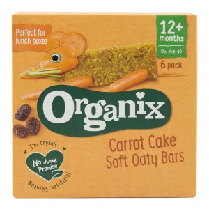 Organix Batoane BIO ovaz integral morcov mere 12l+ x 6buc