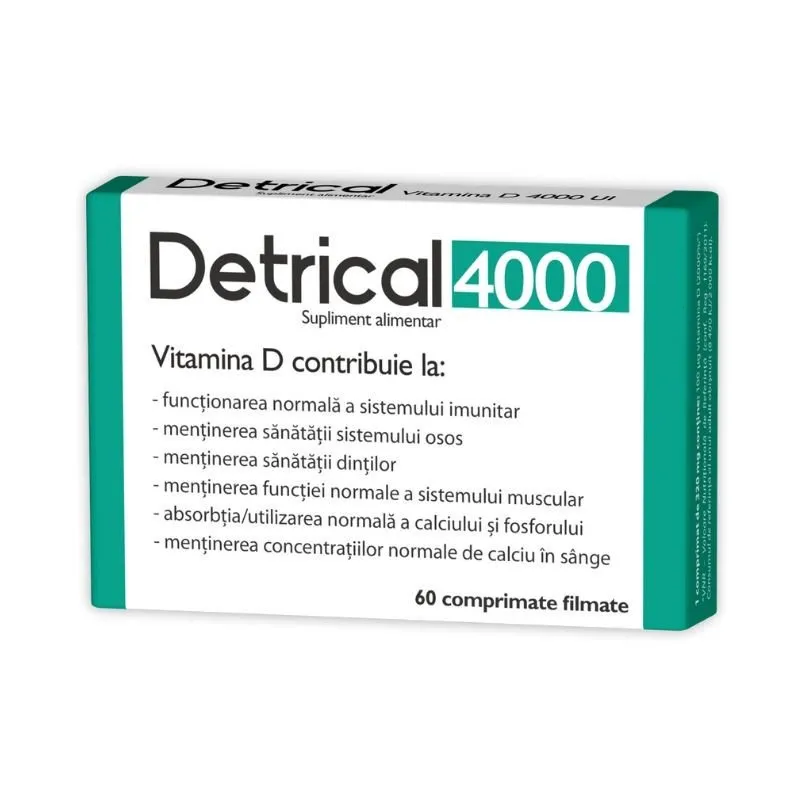 Detrical Vitamina D 4000UI, 60 comprimate, Zdrovit