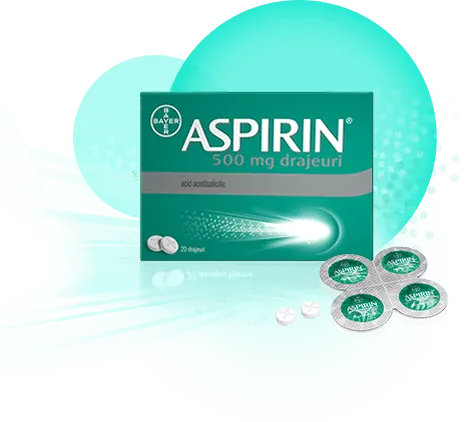 Aspirin, 500 mg, 20 drajeuri, Bayer