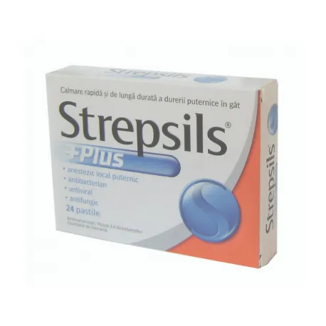 Strepsils Plus x 2 blistere x 12 pastile