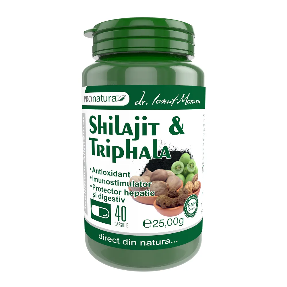 Shilajit & Triphala, 40 capsule, Pro Natura