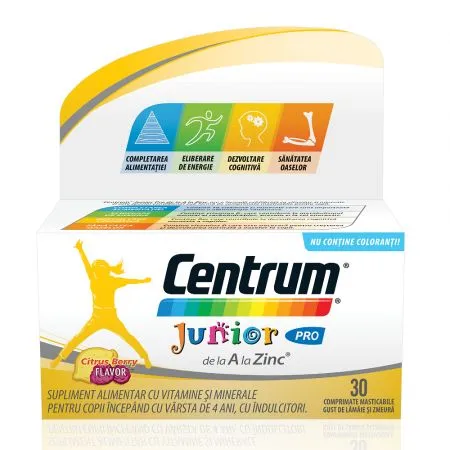 Centrum Junior A-Z Pro, 30 comprimate, Gsk