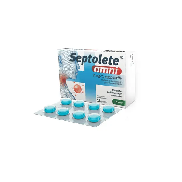 SEPTOLETE OMNI 3MG/1MG X 16 PASTILE