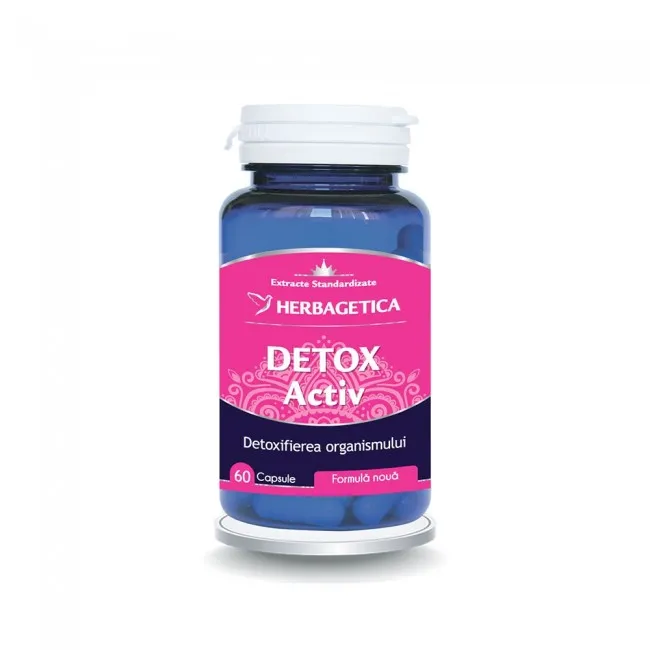 Detox activ, 60 capsule, Herbagetica