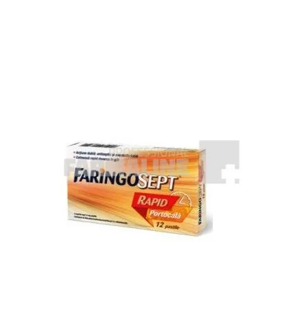 Faringosept Rapid portocala 2 mg/0,6 mg/1,2 mg 12 comprimate