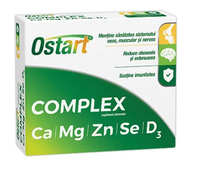 Ostart Complex Ca + Mg + Zn + Se + D3 x 20cpr(Fiterman)