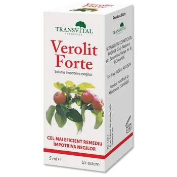 Solutie impotriva negilor Verolit Forte, 5ml, Transvital