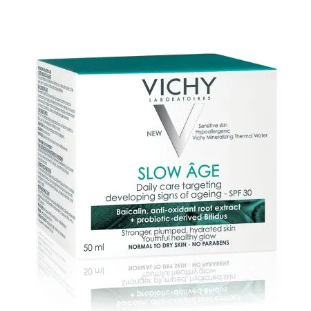 Crema de fata pentru corectarea si incetinirea aparitiei semnelor de imbatranire a tenului SPF 30 Slow Age, 50ml, Vichy