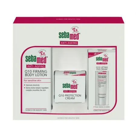 Pachet Lotiune pentru corp, 200 ml + Crema protectoare pentru fata, 50 ml + Crema pentru conturul ochilor, 15 ml,, Sebamed