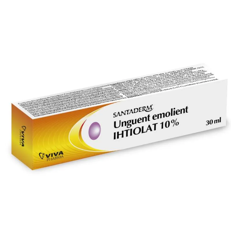 SANTADERM UNGUENT EMOLIENT IHTIOLAT 10% 30ML