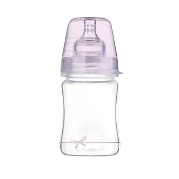 Biberon sticla fete Diamond Glass Baby Shower, 150ml, LOVI