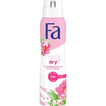 Deodorant spray cu parfum de bujori Fresh & Dry, 150ml, Fa