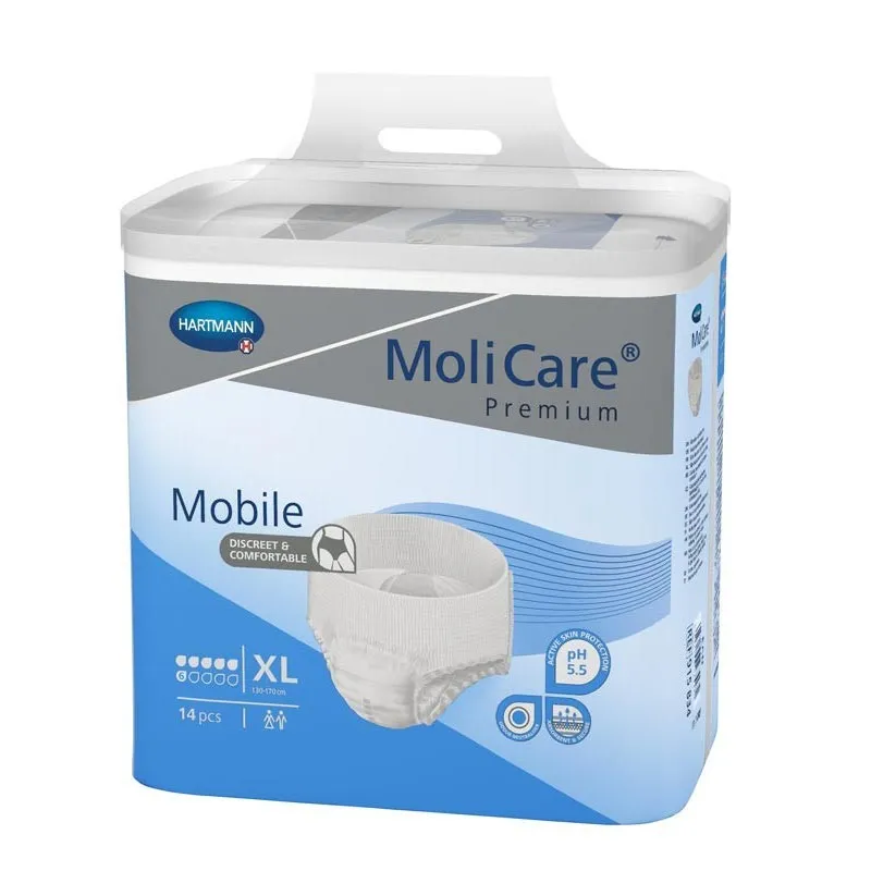 Scutece adulti tip chilot MoliCare Premium Mobile 6pic XL x 14buc (Hartmann)