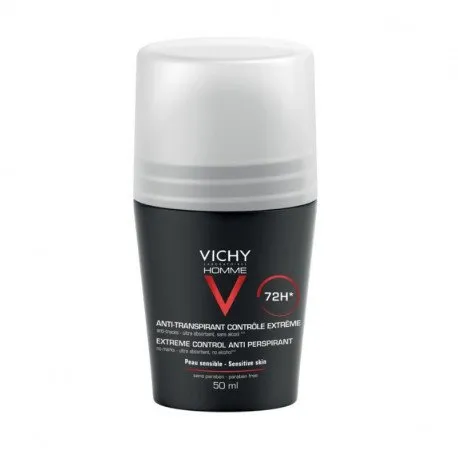 Vichy Homme deodorant roll-on eficacitate 72h, 50 ml