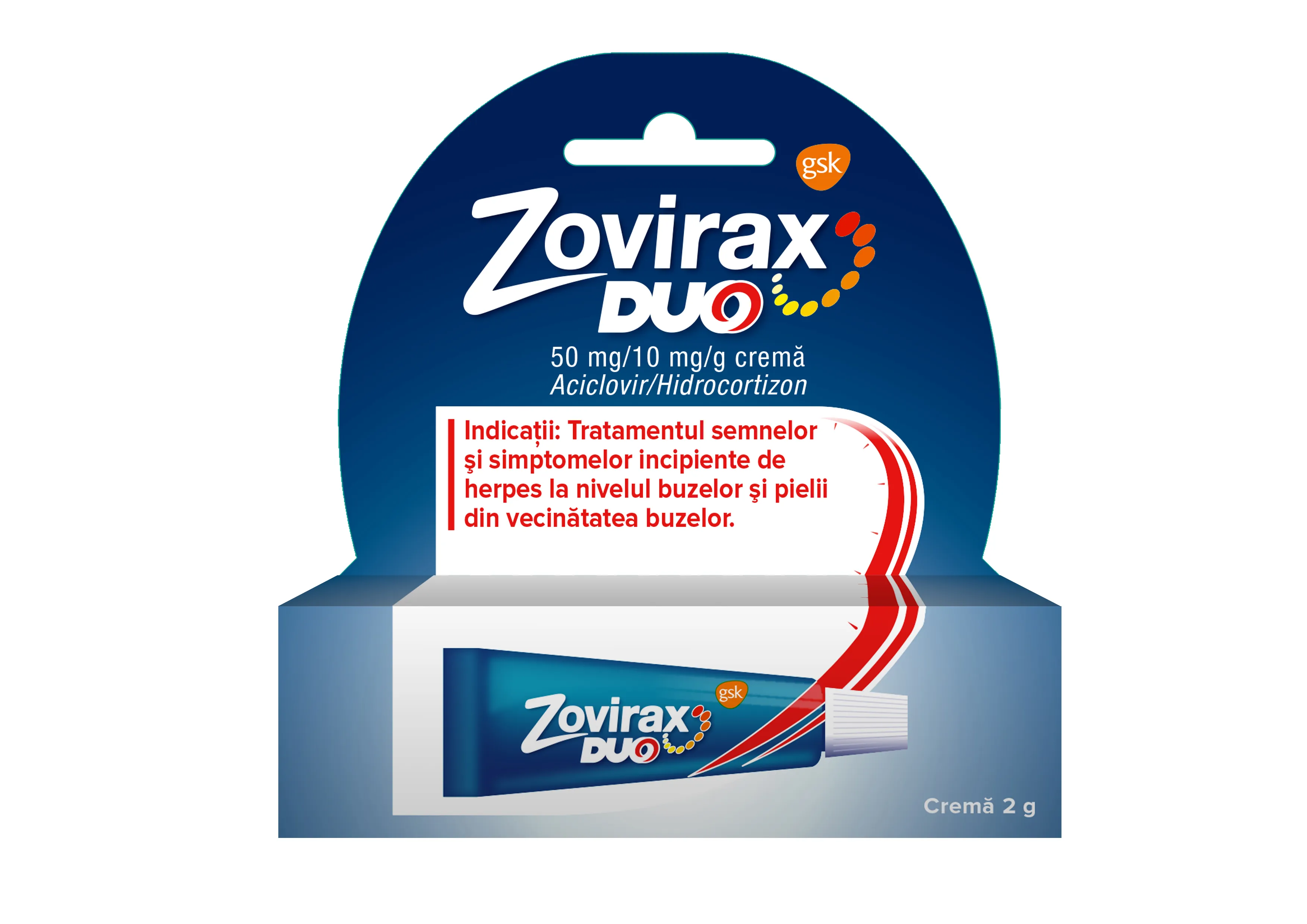 Zovirax Duo 50 mg/10mg/g crema 2g