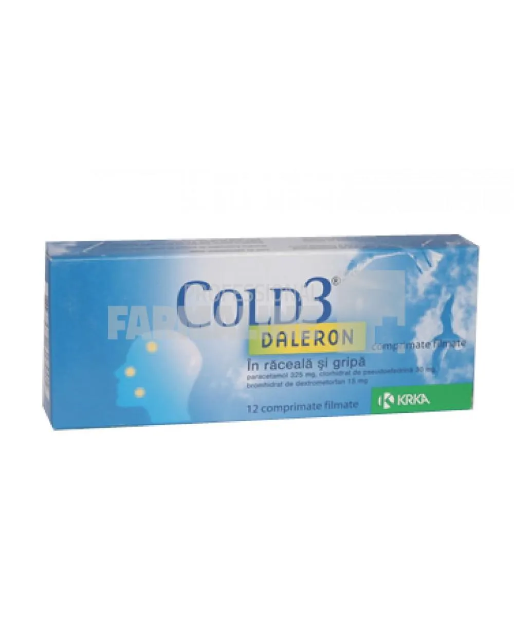 Daleron Cold3 12 comprimate filmate