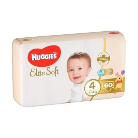 Huggies Scutece Elite Soft Mega Nr.4, 8-14 kg, 60 bucati