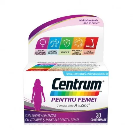 Centrum A la Zinc pentru femei, 30 comprimate