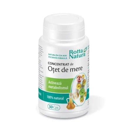 Concentrat de otet de mere, 30 capsule, Rotta Natura