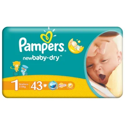 PAMPERS 1 New baby 2-5kg x 43buc