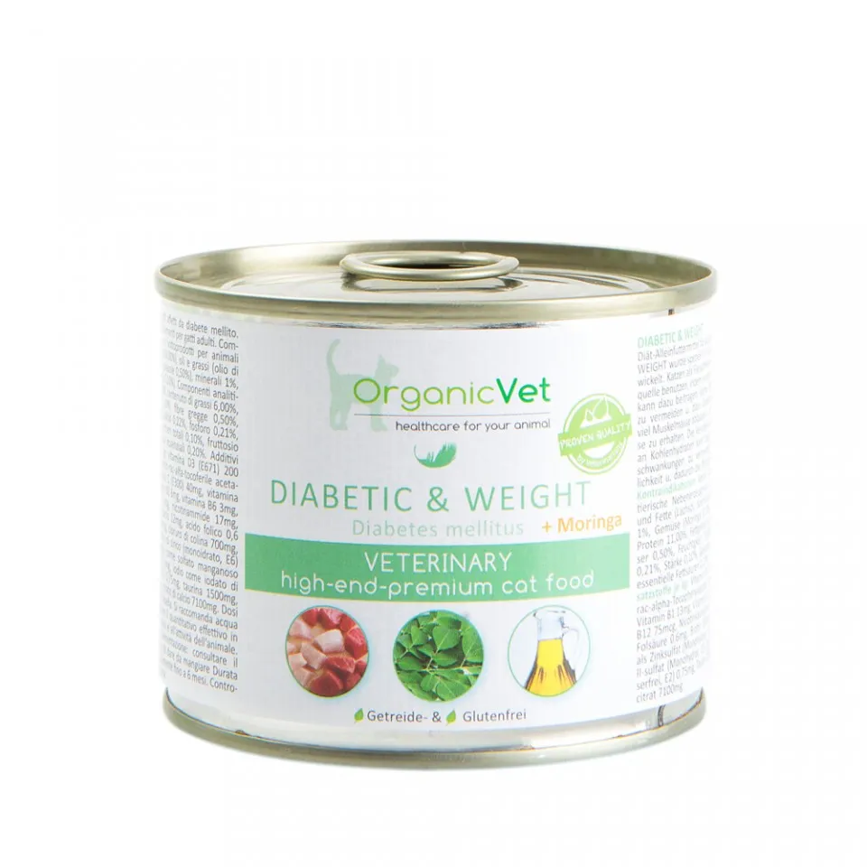 OrganicVet Feline - Veterinary - Diabet zaharat si probleme de greutate - 200g