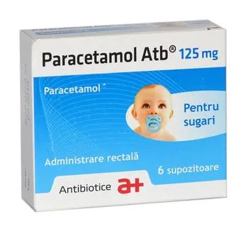 Paracetamol 125 mg, 6 supozitoare, Antibiotice