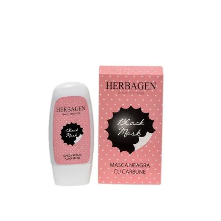 Masca neagra cu carbune, 50 g, Herbagen