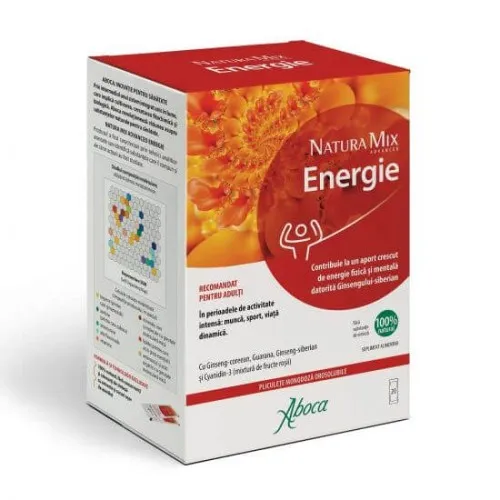 Aboca Natura Mix Vigore granule pentru adulti 20 plicuri