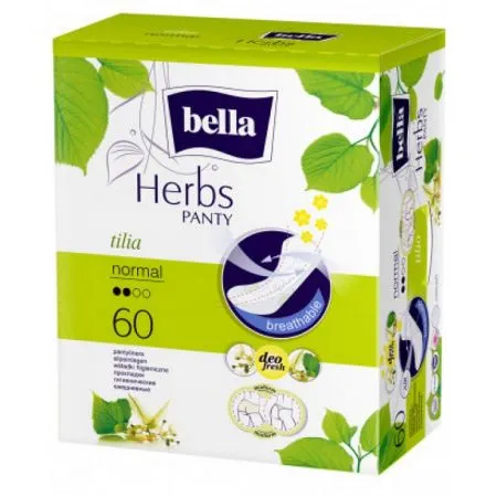 Absorbante zilnice Panty Herbs Tilia Extra Soft, 60 bucati, Bella