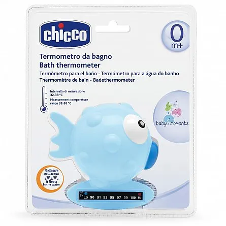 Termometru de baie in forma de peste 0 luni+ blue