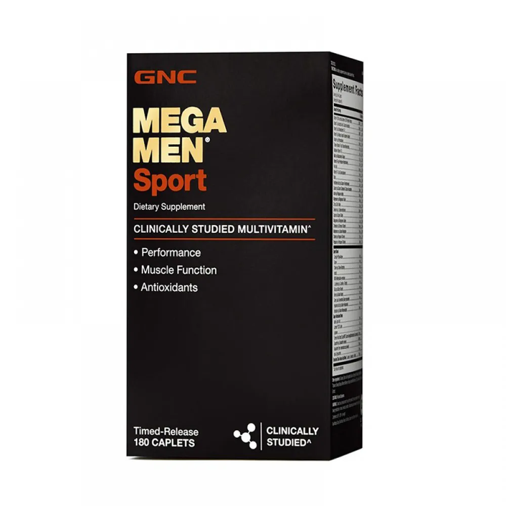 Mega men sport Multivitamine si minerale (180 capsule), GNC