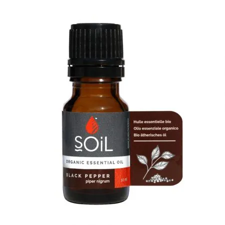 Ulei Esential Piper Negru Pur 100% Organic, 10 ml, SOiL