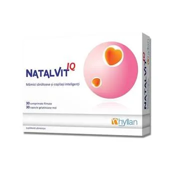 Natalvit IQ, 30 comprimate filmate + 30 capsule moi, Hyllan Pharma