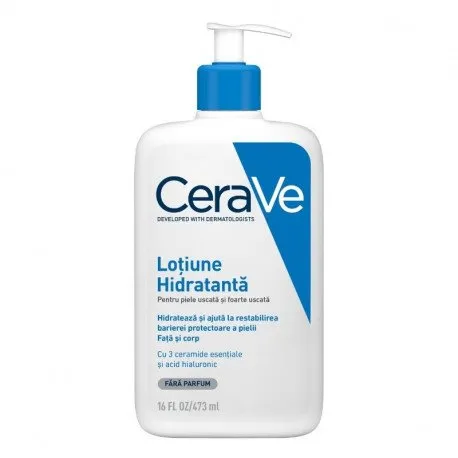 CeraVe Lotiune hidratanta fata si corp, piele uscata si foarte uscata 473 ml